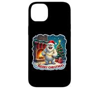 Feliz Navidad Yeti Santa Hat Abominable Snowman Kids Xmas Carcasa para iPhone 14 Plus