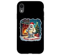 Feliz Navidad Yeti Santa Hat Abominable Snowman Kids Xmas Carcasa para iPhone XR