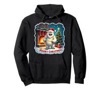 Feliz Navidad Yeti Santa Hat Abominable Snowman Kids Xmas Sudadera con Capucha