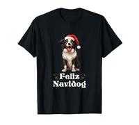 Feliz Navidog Christmas Dog Border Collie Camiseta