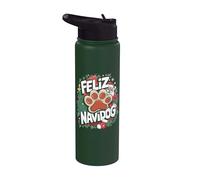 Feliz Navidog - Divertido juego de palabras de Feliz Navidad Dueño de un perro navideño Stainless Steel Insulated Water Bottle