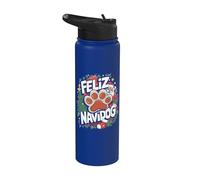Feliz Navidog - Divertido juego de palabras de Feliz Navidad Dueño de un perro navideño Stainless Steel Insulated Water Bottle
