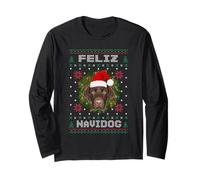 Feliz Navidog Labrador Perro Gracioso Feo Navidad Navidad Manga Larga