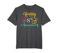 Feliz Octavo Aniversario Que Empareja Parejas Octavo Aniversario Camiseta, Hombre Tallas Grandes, Jaspeado Oscuro, 2X Alto