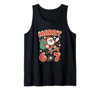 Feliz Papá Noel Skater Navidad Holiday Fun Camiseta sin Mangas