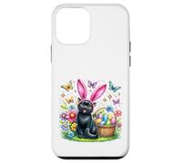 Feliz Pascua Cute Bunny Bombay Cat Canasta de huevos de Carcasa para iPhone 12 mini