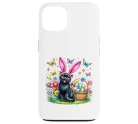 Feliz Pascua Cute Bunny Bombay Cat Canasta de huevos de Carcasa para iPhone 13