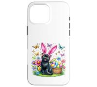 Feliz Pascua Cute Bunny Bombay Cat Canasta de huevos de Carcasa para iPhone 16 Pro Max