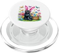 Feliz Pascua Cute Bunny Bombay Cat Canasta de huevos de PopSockets PopGrip para MagSafe
