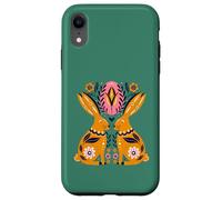 Feliz Pascua Dos Conejos Y Un Huevo De Pascua Carcasa para iPhone XR