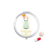 Feliz Pascua huevo religión Festival arco Travel bolsillo píldora caso medicina dispensador espejo regalo caja de almacenamiento