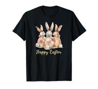Feliz Pascua Tres Primavera Conejito Hoppy Happy Bunny Primavera Camiseta
