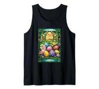 Feliz Pascua Vibrante Naturaleza Huevo Escena Camiseta sin Mangas