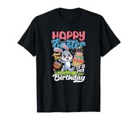 Feliz Pascua y sí, es mi cumpleaños, Divertido Pastel de Conejito Camiseta