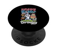 Feliz Pascua y sí, es mi cumpleaños, Divertido Pastel de Conejito PopSockets PopGrip Adhesivo
