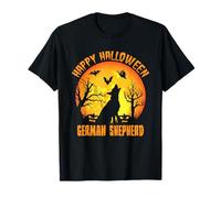 Feliz Pastor Alemán Halloween Camiseta