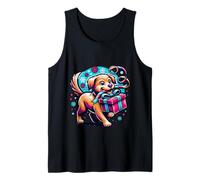 Feliz perro alegría de invierno Camiseta sin Mangas