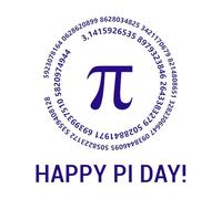 ¡Feliz Pi! Celebra el Día de Pi. Constante matemática: 3,14 π Calcomanías de pared de papel adhesivo 67.2x74.7cm Vinilos para ventanas Azul oscuro