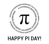 ¡Feliz Pi! Celebra el Día de Pi. Constante matemática: 3,14 π Pegatinas de tallado fino 54.6x60.7cm Cultura del tatuaje Negro
