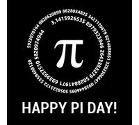 ¡Feliz Pi! Celebra el Día de Pi. Constante matemática: 3,14 π Pegatinas de tallado fino 54.6x60.7cm No daña la superficie de la pared Blanco