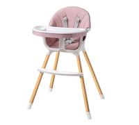 Feliz Planet Silla Alta Bebé SIMBO, 0-6 años, 2 en 1, Trona Bebé con Doble Bandejas Ajustable, Reposapiés, Ligero, Regalo de nacimiento (Rosado)