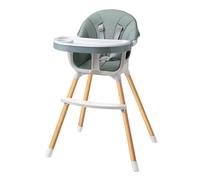 Feliz Planet Silla Alta Bebé SIMBO, 0-6 años, 2 en 1, Trona Bebé con Doble Bandejas Ajustable, Reposapiés, Ligero, Regalo de nacimiento (Verde)