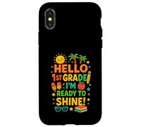 Feliz primer día de clases Hola 1er grado Estoy listo para brillar Carcasa para iPhone X/XS