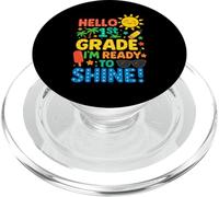 Feliz primer día de clases Hola 1er grado Estoy listo para brillar PopSockets PopGrip para MagSafe