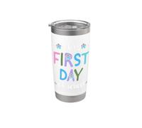 Feliz Primer Día De Escuela De Regreso A La Escuela Para Maestros Niños Vaso térmico de acero inoxidable de doble pared