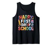 Feliz Primer Día De Escuela Maestro Niños Niños De Regreso A La Camiseta sin Mangas