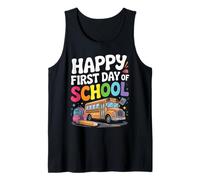 Feliz Primer Día De Escuela Maestro Niños Niños De Regreso A La Camiseta sin Mangas