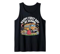 Feliz Primer Día De Escuela Maestro Niños Niños De Regreso A La Camiseta sin Mangas