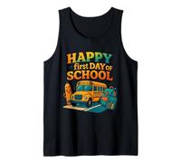 Feliz Primer Día De Escuela Maestro Niños Niños De Regreso A La Camiseta sin Mangas