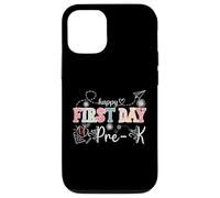 Feliz primer día de Pre-K Regreso a la escuela Maestros Niños Carcasa para iPhone 12/12 Pro