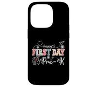 Feliz primer día de Pre-K Regreso a la escuela Maestros Niños Carcasa para iPhone 14 Pro