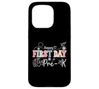 Feliz primer día de Pre-K Regreso a la escuela Maestros Niños Carcasa para iPhone 15 Pro