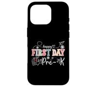Feliz primer día de Pre-K Regreso a la escuela Maestros Niños Carcasa para iPhone 16 Pro