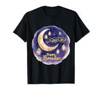 Feliz Ramadán Marhaba para Musulmanes Luna Creciente Linterna Camiseta