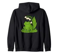 Feliz Rana Naturaleza Historia Lirio del Valle Primavera Sudadera con Capucha