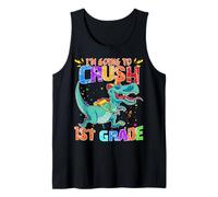 Feliz Regreso A La Escuela Mira Fuera Voy A Aplastar Primer Grado Camiseta sin Mangas