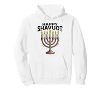 Feliz Shavuot Judaísmo de Menorá Sudadera con Capucha