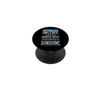 Feliz Solsticio de Invierno Incluso La Noche Más Oscura Despierta PopSockets PopGrip Adhesivo