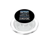Feliz Solsticio de Invierno Incluso La Noche Más Oscura Despierta PopSockets PopGrip para MagSafe