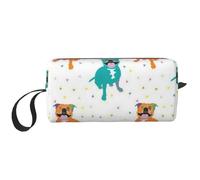 Feliz Staffy Blanco, Bolsa de Maquillaje Bolsa de cosméticos Bolsa de artículos de tocador de Viaje portátil Bolsa de Maquillaje