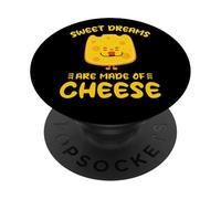 Feliz Trozo De Queso Sweet Dreams Are Made of Cheese PopSockets PopGrip Adhesivo