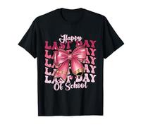 Feliz último día de escuela Coquette Bow Teacher Student Camiseta