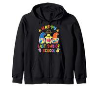 Feliz Último Día De Escuela Profesor Estudiante Divertido Gnomos Sudadera con Capucha