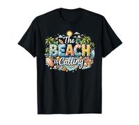 Feliz vacaciones diseño conchas arena La playa llama Camiseta