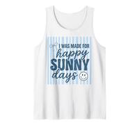Feliz Verano Cita Positiva estética Linda Cara Sonriente Camiseta sin Mangas