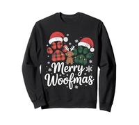 Feliz Woofmas Funny Paws Santa Hat Christmas Sudadera
